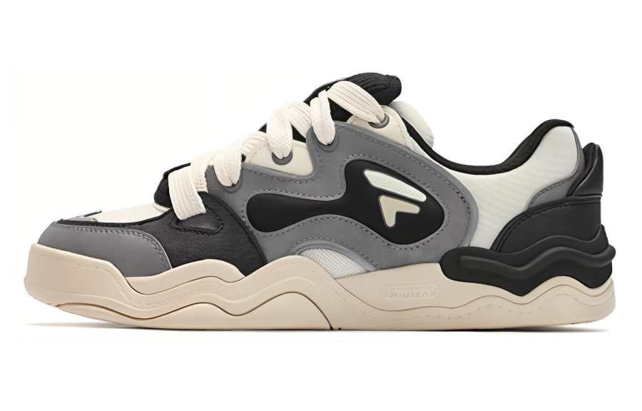 FILA FUSION KICKDX Quick Dry Low top Skateboard Shoes Men's Cream Gray