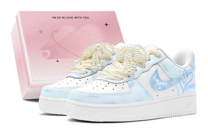 Nike Nike Air Force 1 Air Force 1, Couple's, Romantic Favor, Love Language Starlight, Pearl Accessories Shoelace Low top