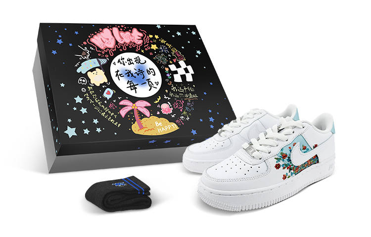 Nike Nike Air Force 1 Low LE Low top Skateboard Shoes Women's White Blue