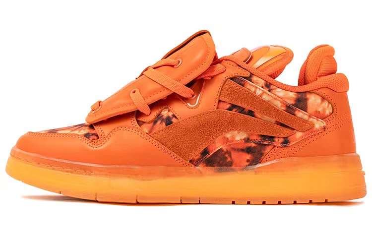 Li-Ning BURNIN x Li Ning Wave Pro Slip Resistant Abrasion Resistant Low top Skateboard Shoes Men's Orange