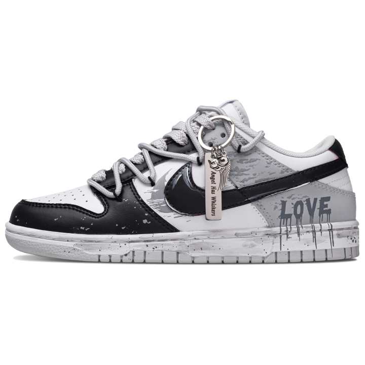 Nike Nike Dunk Low top Skateboard Shoes Unisex Black White Gray