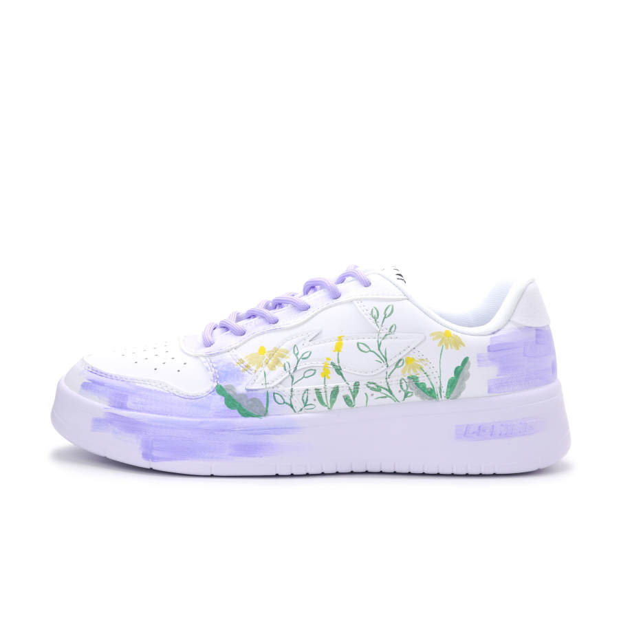 Li-Ning Li Ning Floating Boat Wear resistant And Lightweight Low top Skateboard Shoes Unisex Purple White
