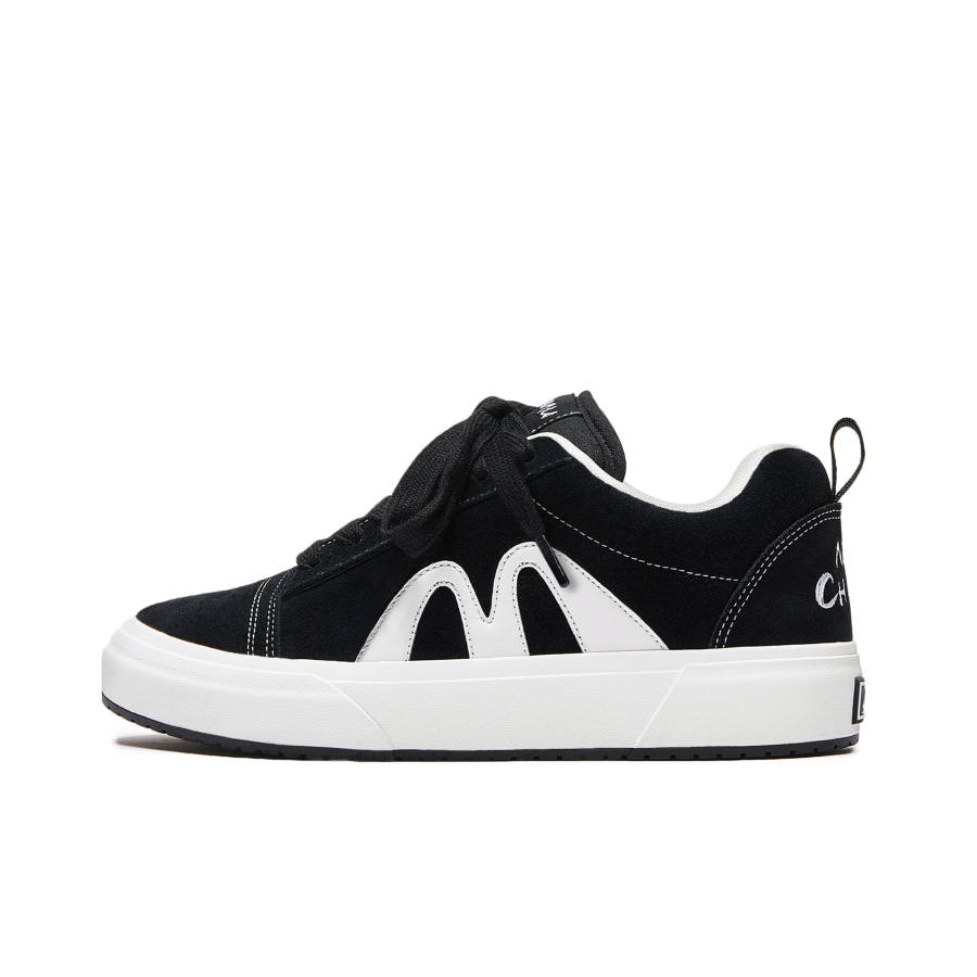CHUMU Puffy Shoes Cow Leather Fashion Trend Height Increasing Abrasion Resistant Breathable Slip Resistant Low top