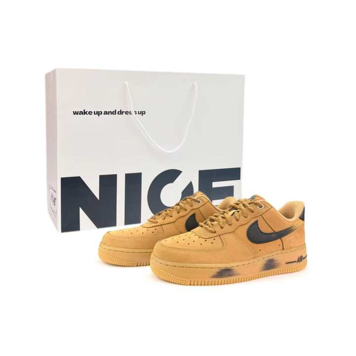 Nike Nike Air Force 1 Wheat Field Oil Paintings 2.0 Abrasion Resistant Low top Skateboard Shoes Unisex Wheat