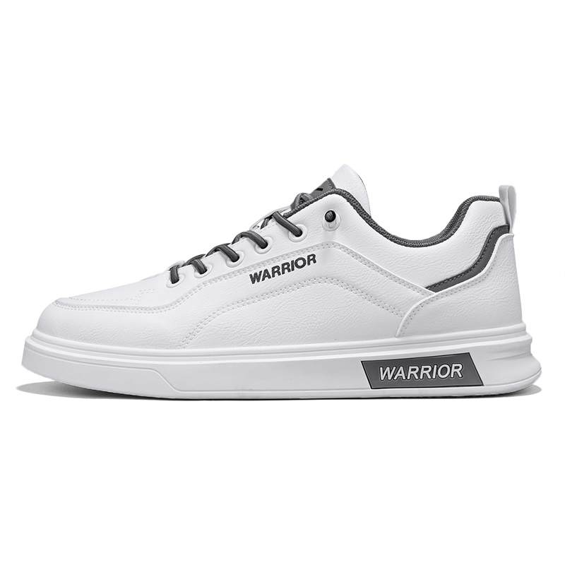 WARRIOR Skateboard Shoes Men's Low Top White/Beige/Black Brown