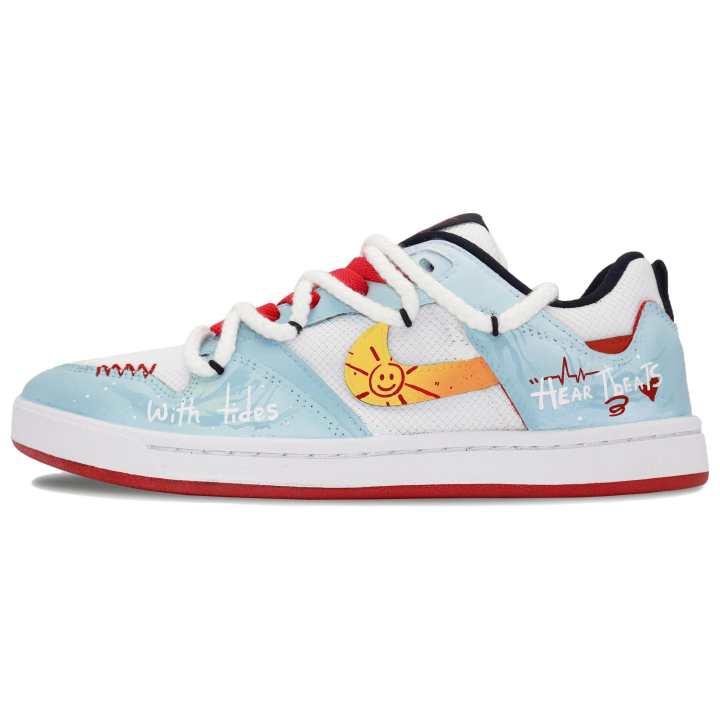 Nike Nike SB Alleyoop Orange Sea Abrasion Resistant Low top Skateboard Shoes Unisex Blue