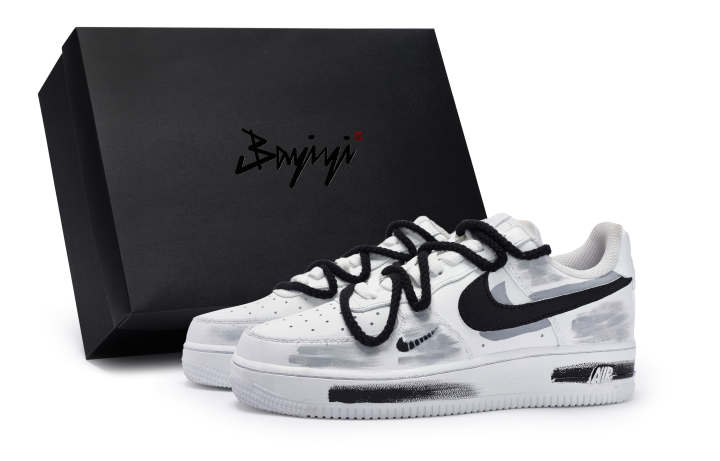 Nike Nike Air Force 1 811 Manufacturing, Exoskeleton Gray, Special Shoe Box Low top Skateboard Shoes Unisex White Black Gray