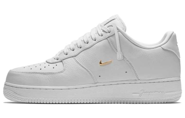 Nike Jacquemus x Nike Air Force 1 Low Cushioning, Wear Resistant Low top Skateboard Shoes Men's White