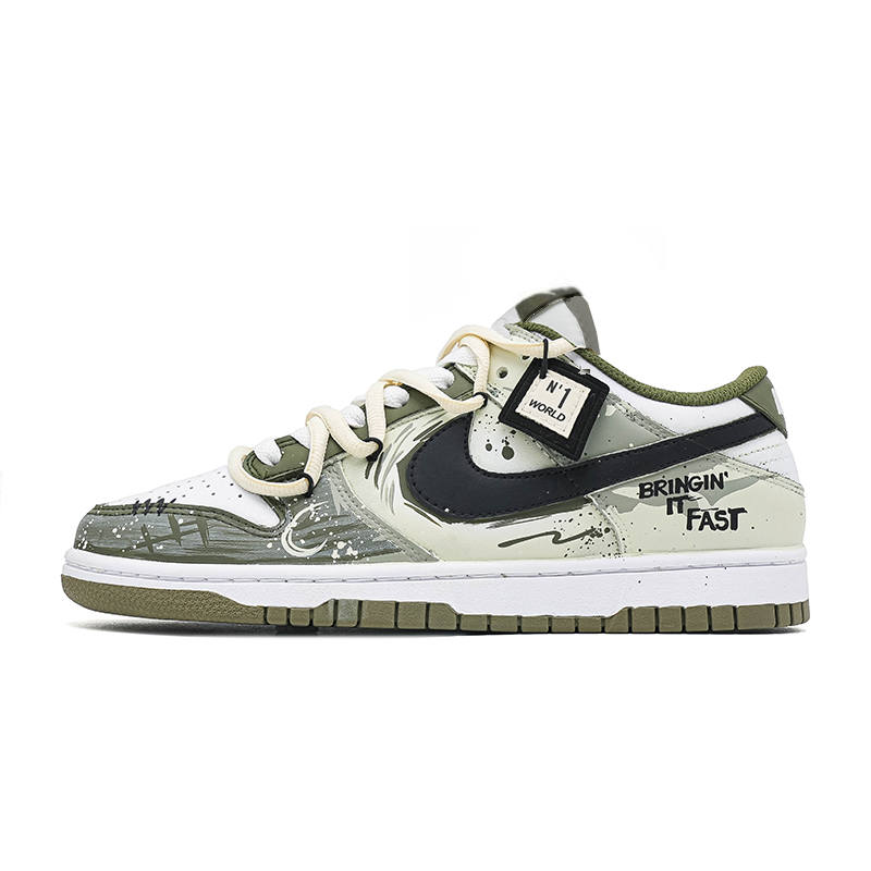 Nike Nike Dunk End Of The Highway Synthetic Leather Abrasion Resistant Low top Skateboard Shoes Men's Khaki