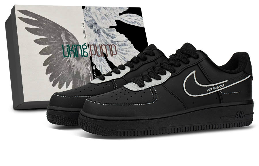 Nike Nike Air Force 1 Synthetic Leather Hand Drawn Graffiti Balance Low top Skateboard Shoes Unisex