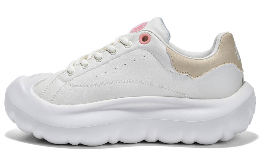 Kappa Slip Resistant Abrasion Resistant Low top Skateboard Shoes Women's Classic White