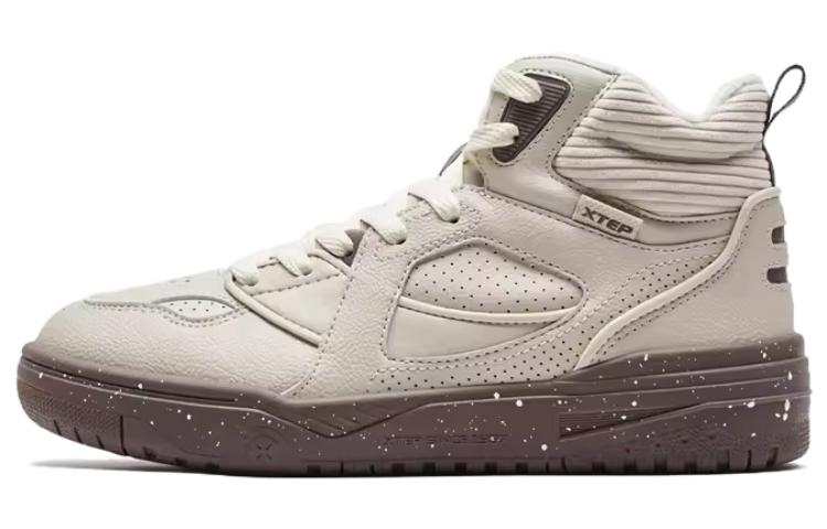 XTEP Thermal Abrasion Resistant High top Skateboard Shoes Women's Mica Gray