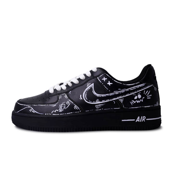 Nike Nike Air Force 1 Low top Skateboard Shoes Unisex Black White