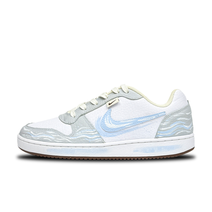 Nike Nike EBERNON Cang Lan Yi Hui Low top Skateboard Shoes Men's White Gray