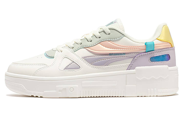 361° Skateboard Shoes Women's Low Top Feather White/Light Lavender/Pink/Yellow