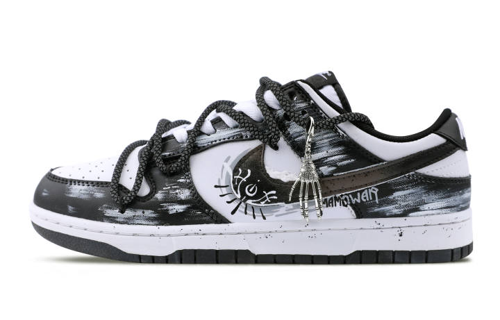 Nike Nike Dunk Low top Skateboard Shoes Unisex Black White Gray