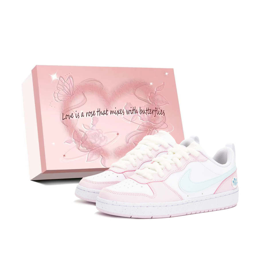 Nike Nike Court Borough Slip Resistant Abrasion Resistant Low top Skateboard Shoes Women's Pink