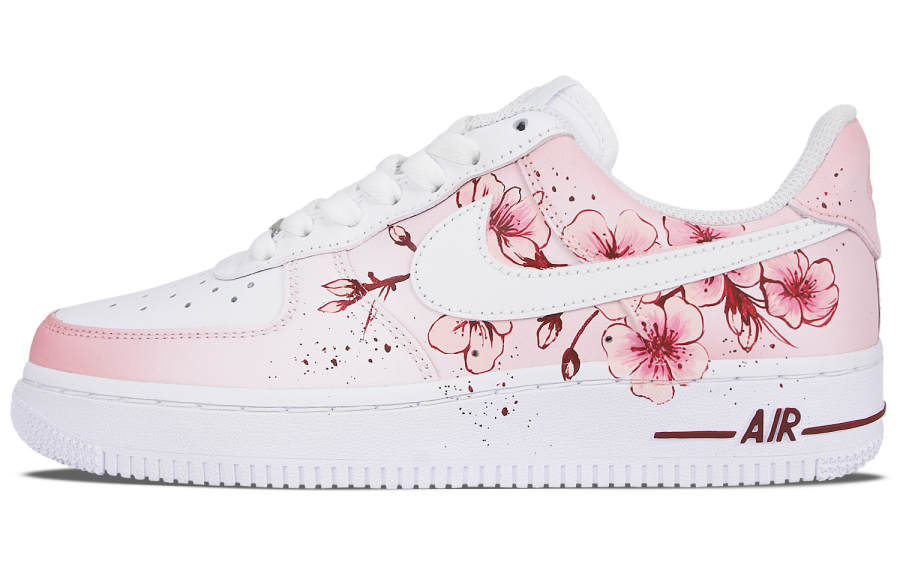 Nike Nike Air Force 1 'Triple White Peach Blossom Luck Slip Resistant, Abrasion Resistant, Lightweight Low top
