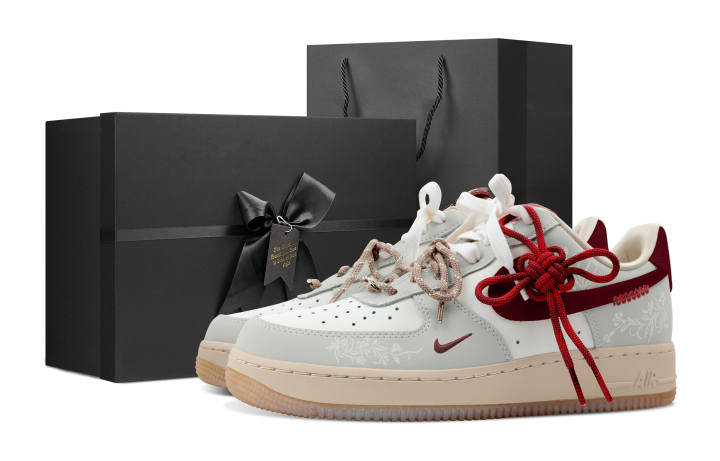 Nike Nike Air Force 1 Slip Resistant Abrasion Resistant Low top Skateboard Shoes Women's Light Gray