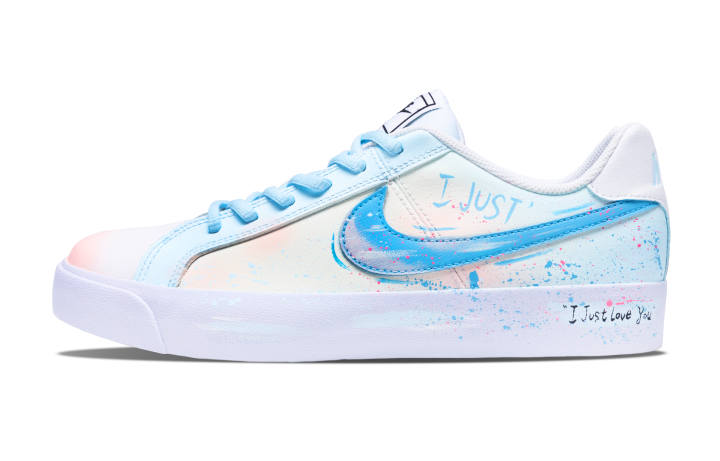 Nike Nike Court Royale Skateboard Shoes Unisex Low Top White Blue