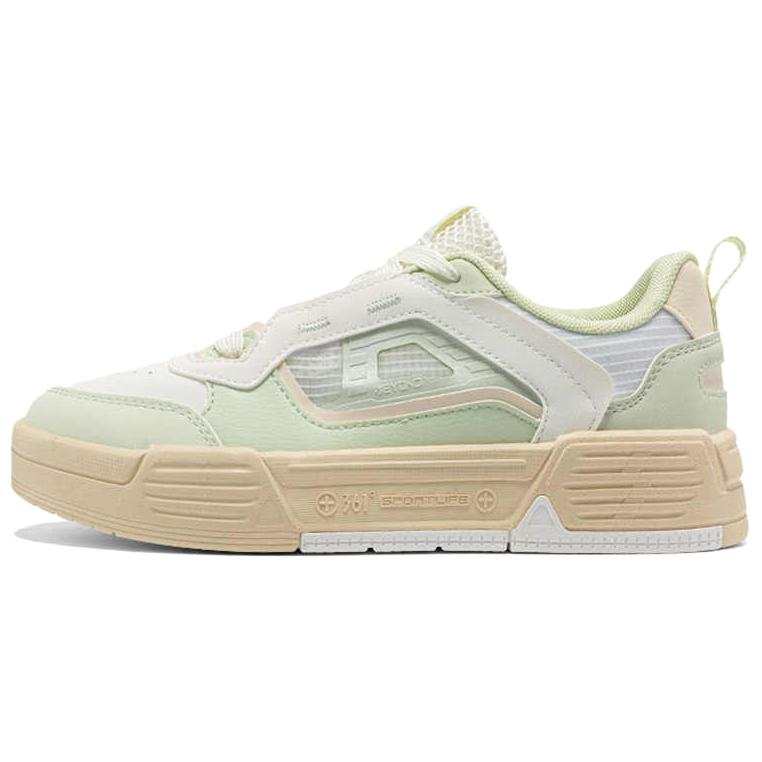 361° Slip Resistant, Abrasion Resistant, Lightweight, Breathable Low top Skateboard Shoes Women's Green Beige