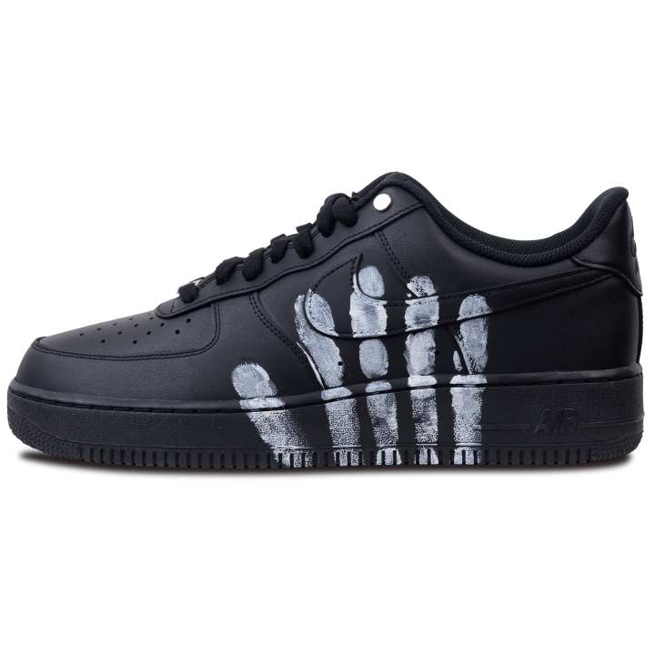 Nike Nike Air Force 1 Slip Resistant Abrasion Resistant Low top Skateboard Shoes Unisex Black