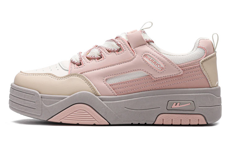 Warrior Slip Resistant, Abrasion Resistant, Breathable Low top Skateboard Shoes Women's Pink Beige Apricot