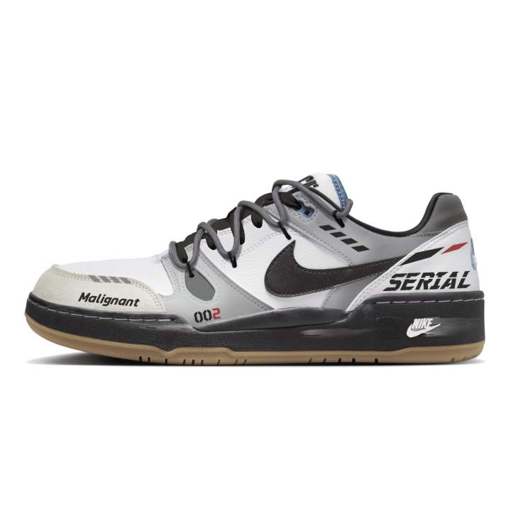 Nike Nike Full Force Black White Racing Coverage Cushioning Abrasion Resistant Low top Skateboard Shoes Men's