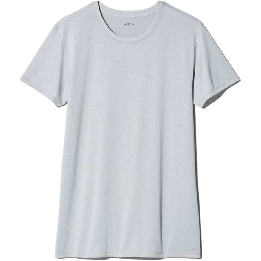 UNIQLO AIRism T Shirts Men's Light Gray Crew Neck