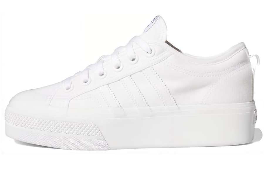 Adidas Originals Nizza Platform Fabric Low top Skateboard Shoes Women's White