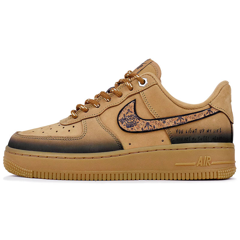 Nike Nike Air Force 1 Lv8 Abrasion Resistant Abrasion Resistant Low top Skateboard Shoes Women's Wheat
