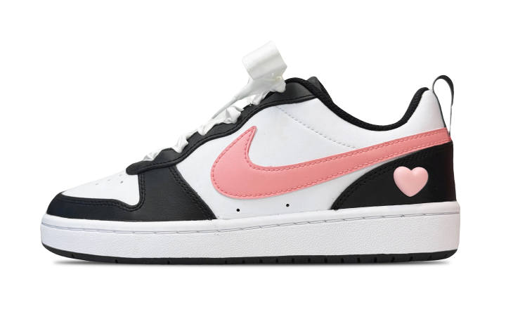 Nike Nike Court Borough Low top Skateboard Shoes GS Black White Pink