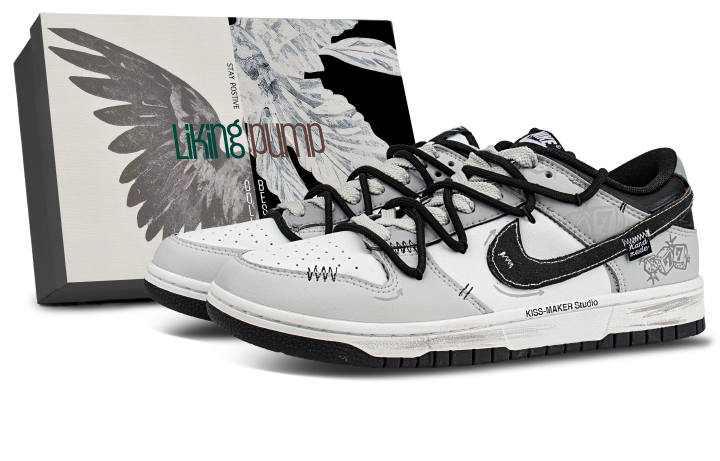 Nike Nike Dunk Cushioning Low top Skateboard Shoes Unisex Black Gray