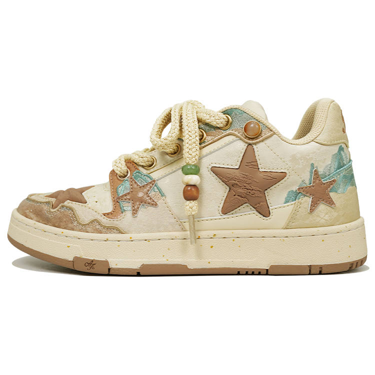 KAALIXTO Low top Skateboard Shoes Unisex Brown Chinese Fashion Trend Casual Comfortable Versatile Trendy Chinese Style