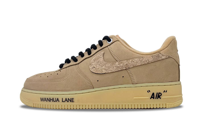 Nike Nike Air Force 1 Brown Wood Abrasion Resistant Low top Skateboard Shoes Unisex Brown