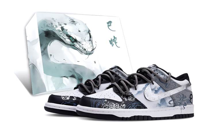 Nike Nike Dunk Abrasion Resistant Low top Skateboard Shoes Men's Black White