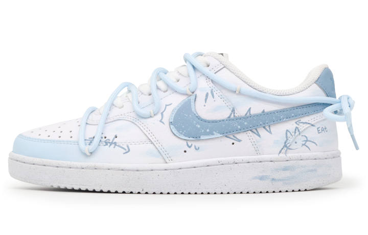 Nike Nike Court Vision 1 Low top Skateboard Shoes Women's Blue White