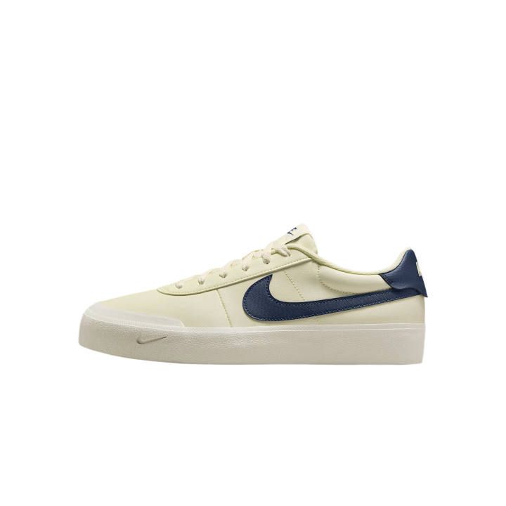 Nike Nike Court Shot Synthetic Leather Breathable Low top Skateboard Shoes Men's Beige Blue