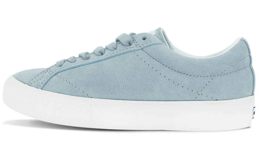 Ollieskate Slip Resistant Abrasion Resistant Low top Skateboard Shoes Unisex Cream Blue