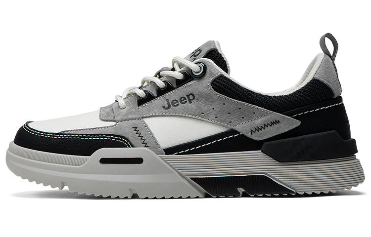 Jeep Abrasion Resistant Low top Skateboard Shoes Men's Black Gray