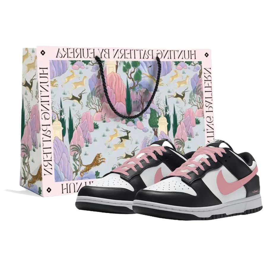 Nike Nike Dunk Moldy Berry Slip Resistant Abrasion Resistant Low top Skateboard Shoes Women's Black Pink