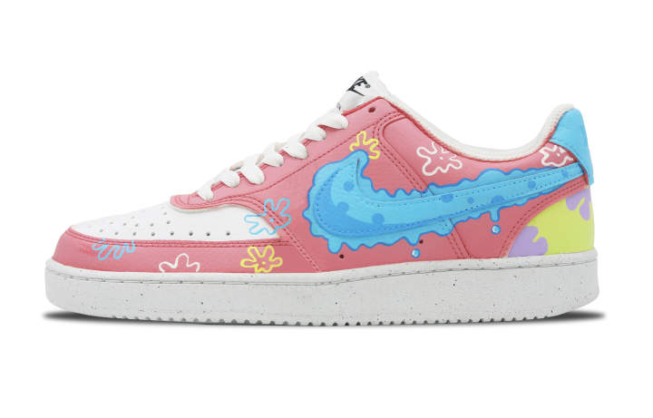 Nike Nike Court Vision 1 Slip Resistant Abrasion Resistant Low top Skateboard Shoes Men's White Pink