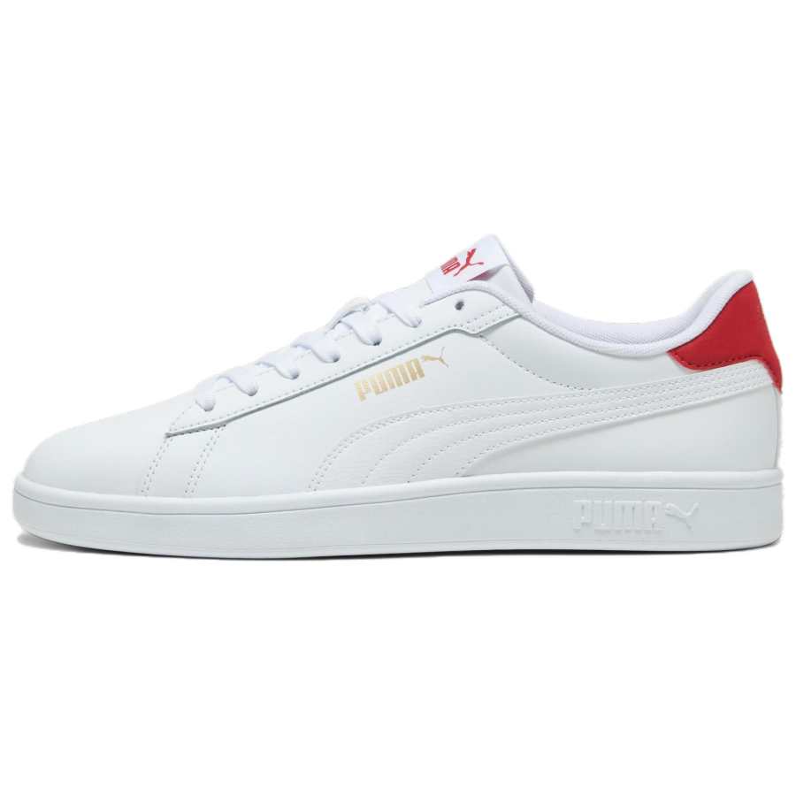 PUMA Smash 3.0 Low top Skateboard Shoes Unisex White Red