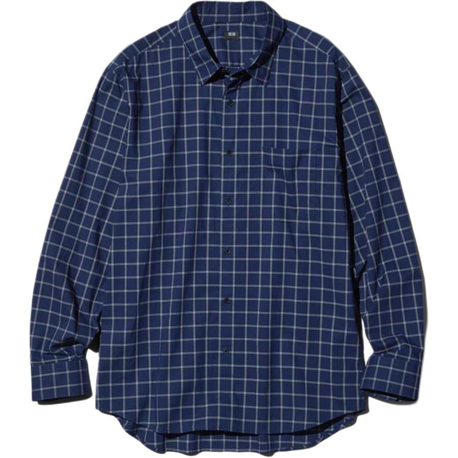UNIQLO Shirts Unisex Navy Blue Moderate