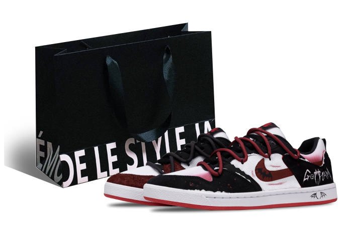 Nike Nike SB Alleyoop Crimson Night Walk Abrasion Resistant Abrasion Resistant Low top Skateboard Shoes Unisex Black Red