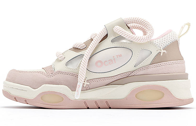 Ocai 001 RETRO Slip Resistant Abrasion Resistant Low top Skateboard Shoes Unisex Haze Pink