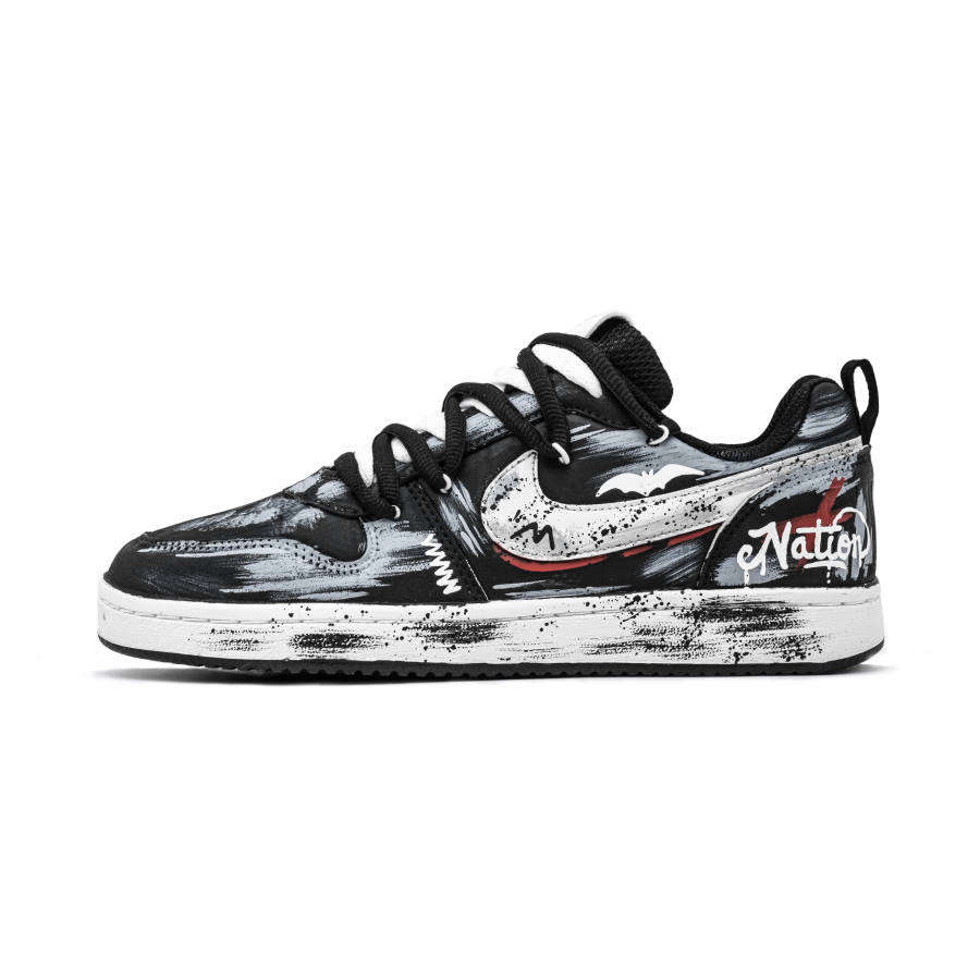 Nike Nike Court Borough PRM Crimson Shadow On The Brink Abrasion Resistant Abrasion Resistant Low top Skateboard Shoes Men's
