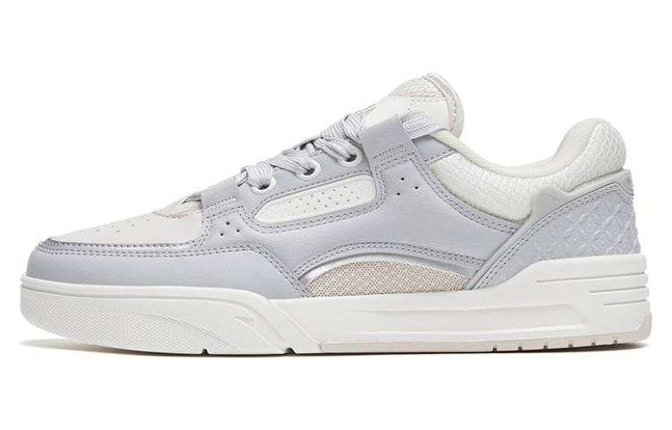 Anta Low top Slip Resistant Cushioning Abrasion Resistant Skateboard Shoes Women's Gray White