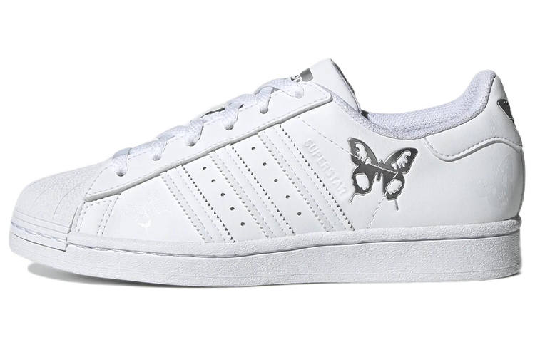 Adidas Originals SUPERSTAR Skateboard Shoes Women's Low Top White/Gray