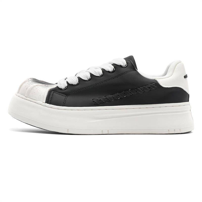 BAOZAOGONGYANG Slip Resistant Abrasion Resistant Low top Skateboard Shoes Men's Black